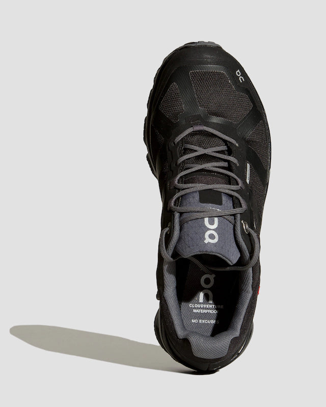 On Cloudventure Waterproof Black/Graphit Running Shoes