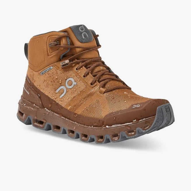 On Cloudrock Waterproof Pecan/Rock Running Shoes