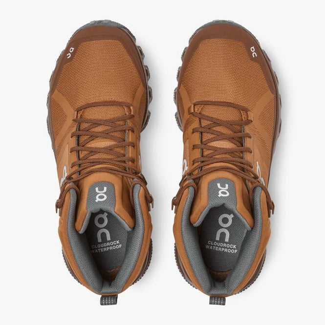 On Cloudrock Waterproof Pecan/Rock Running Shoes