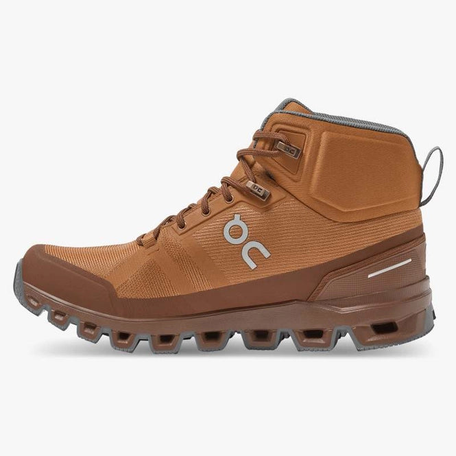 On Cloudrock Waterproof Pecan/Rock Running Shoes