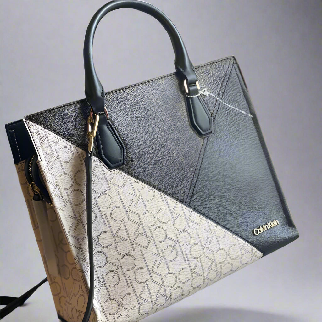 Calvin Klein Brown Leather Tote Bag