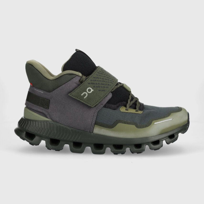 On Cloud Olive/Fir Hi Edge Defy Hiking Shoes