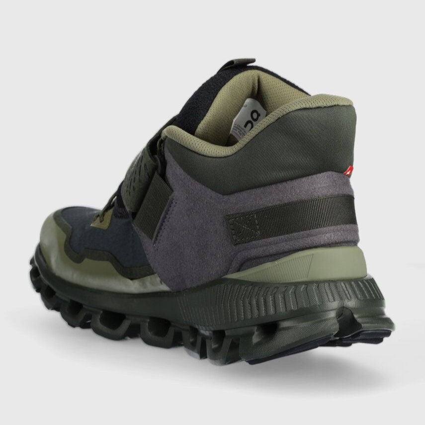 On Cloud Olive/Fir Hi Edge Defy Hiking Shoes