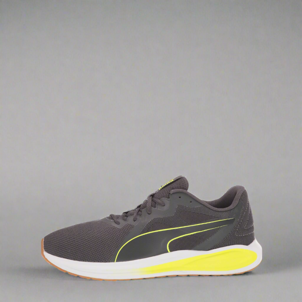 Puma Grey/Yellow Running Shoes