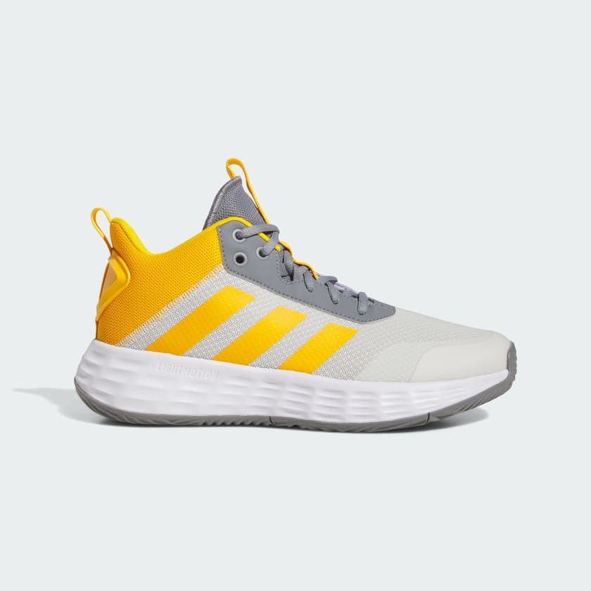 Adidas Grey/Yellow Basketball Shoes
