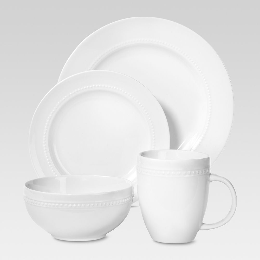 Threshold 16-Piece Beaded Rim Dinnerware Set