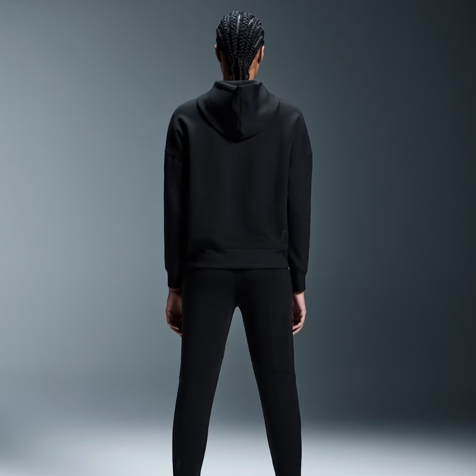 On Running Black Zipped Hoodie
