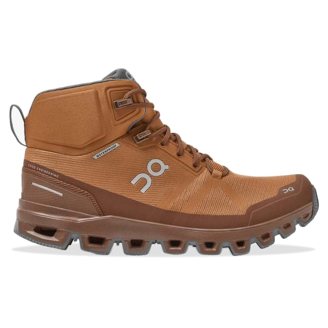 On Cloudrock Waterproof Pecan/Rock Running Shoes