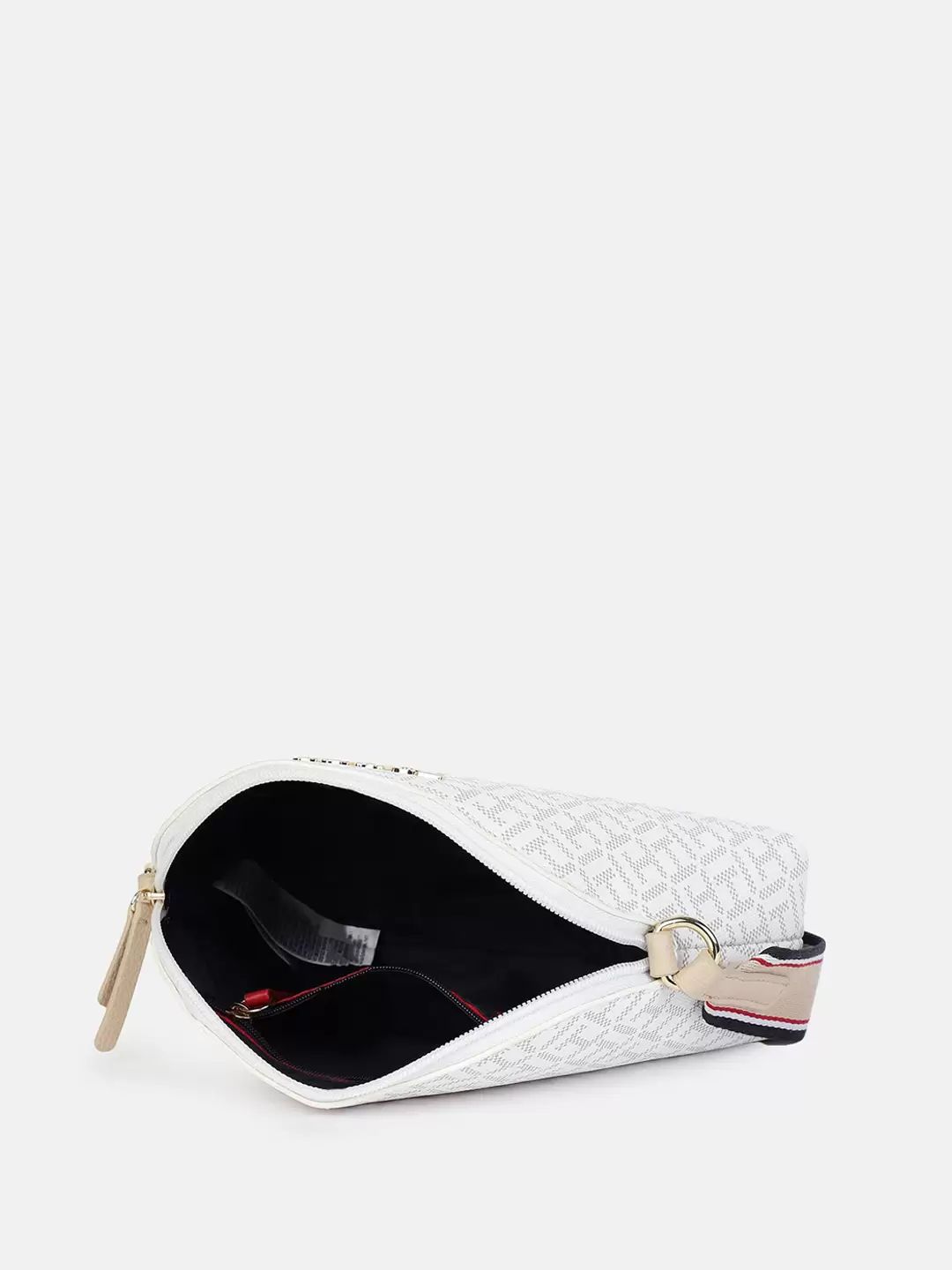 Tommy Hilfiger Structured Handheld Bag With Cut Work