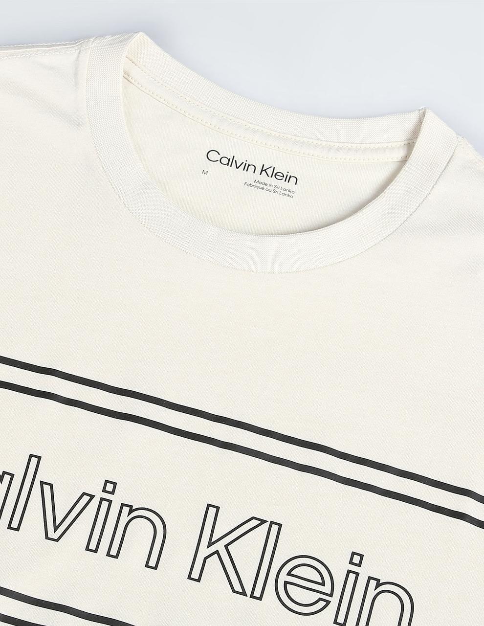 CK Jeans Pure Cotton Brand Logo Printed Casual Tee