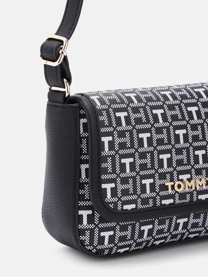 Tommy Hilfiger Brand Logo Textured Sling Bag