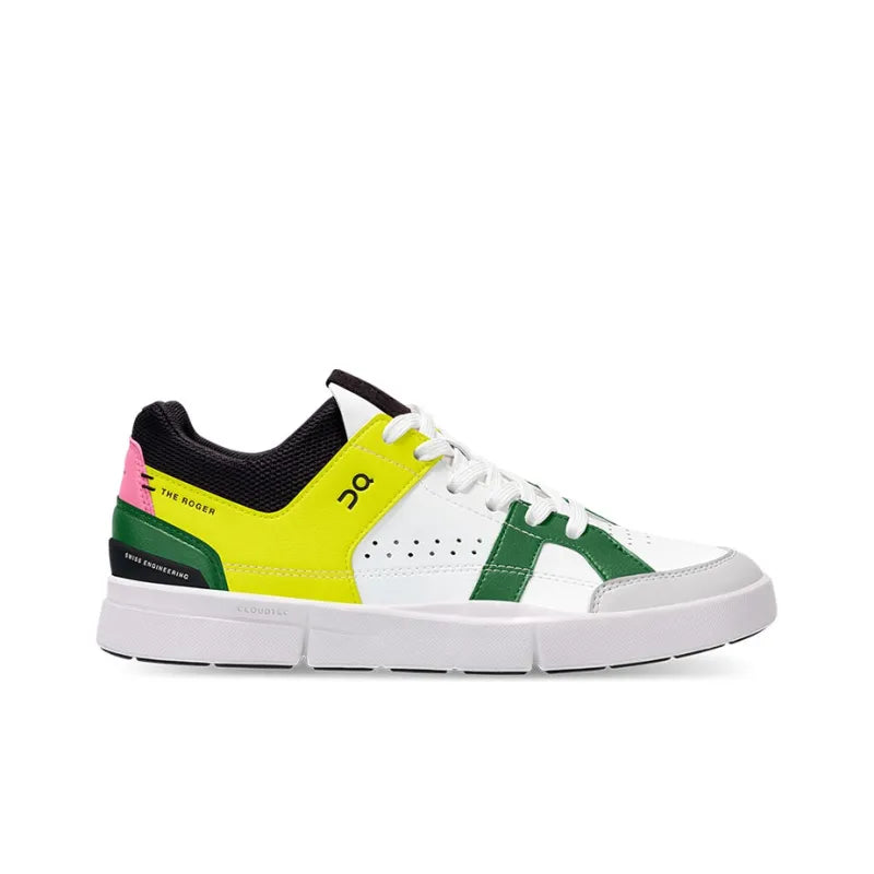 On The Roger Clubhouse Yellow/White Running Shoes