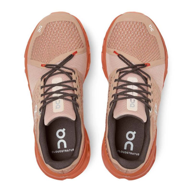 On Cloudstratus Rosebrown/Flare Running Shoes