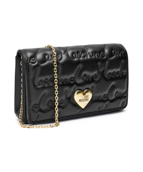 LOVE MOSCHINO
LOGO PAQUE LEATHER SHOULDER BAG