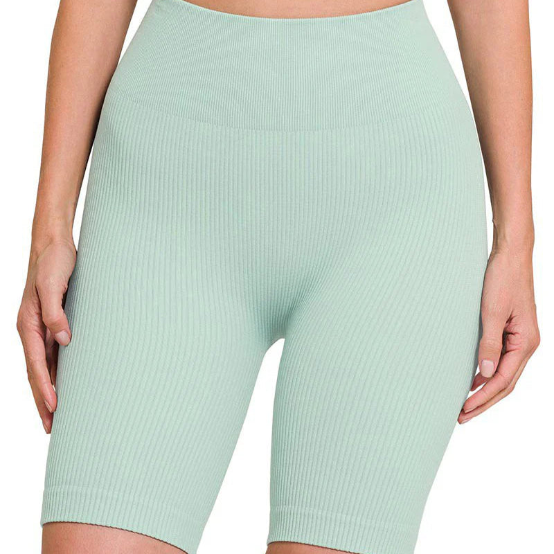 Light Blue Biker Shorts