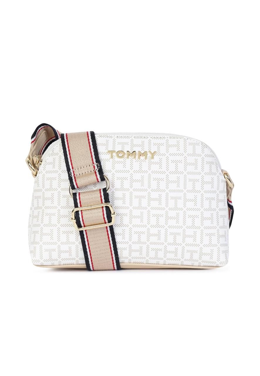 Tommy Hilfiger Structured Handheld Bag With Cut Work