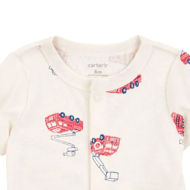 Carter's Baby Fire Truck Short-Sleeve Romper