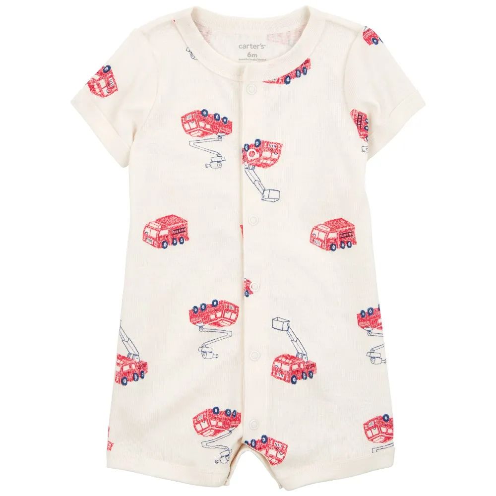 Carter's Baby Fire Truck Short-Sleeve Romper