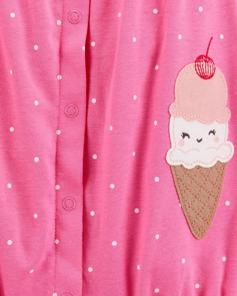 Carter's Baby Ice Cream Short-Sleeve Cotton Romper - Pink