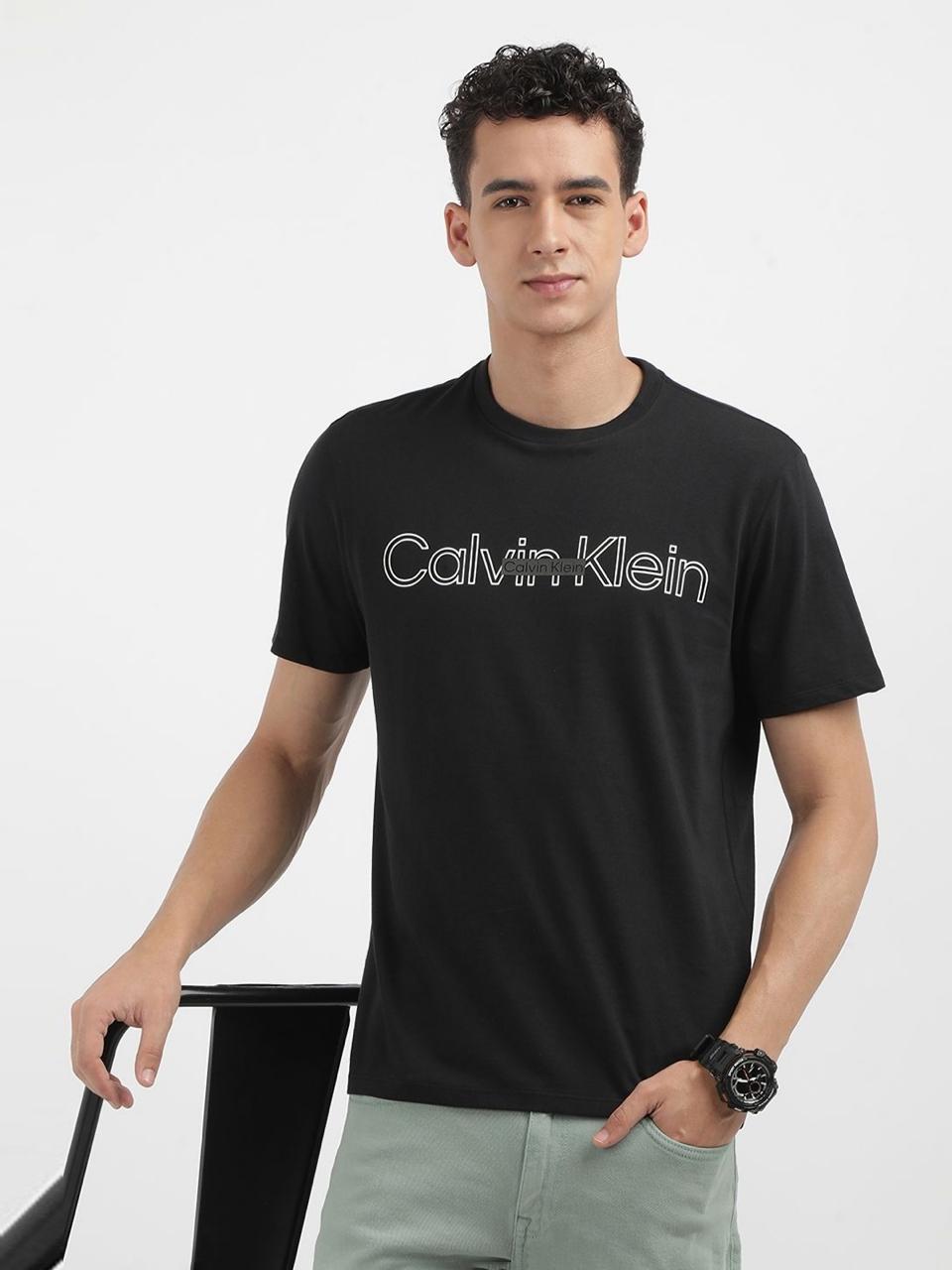 CK Jeans Pure Cotton Brand Logo Printed Casual Tee