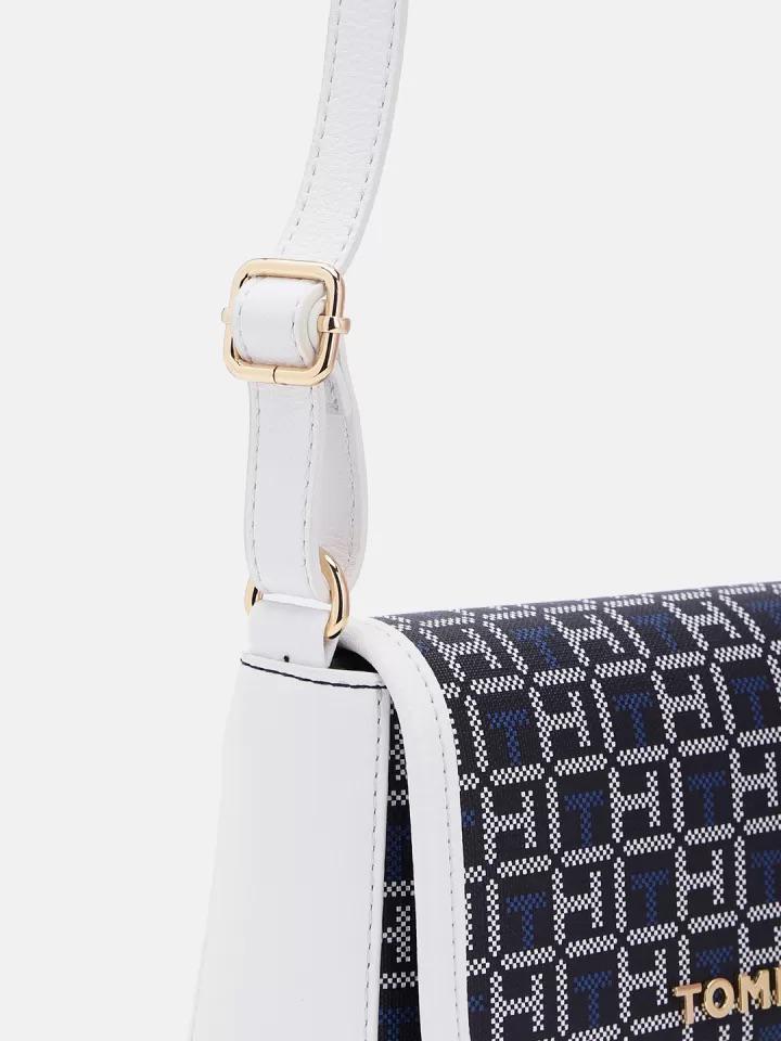 Tommy Hilfiger Brand Logo Textured Sling Bag