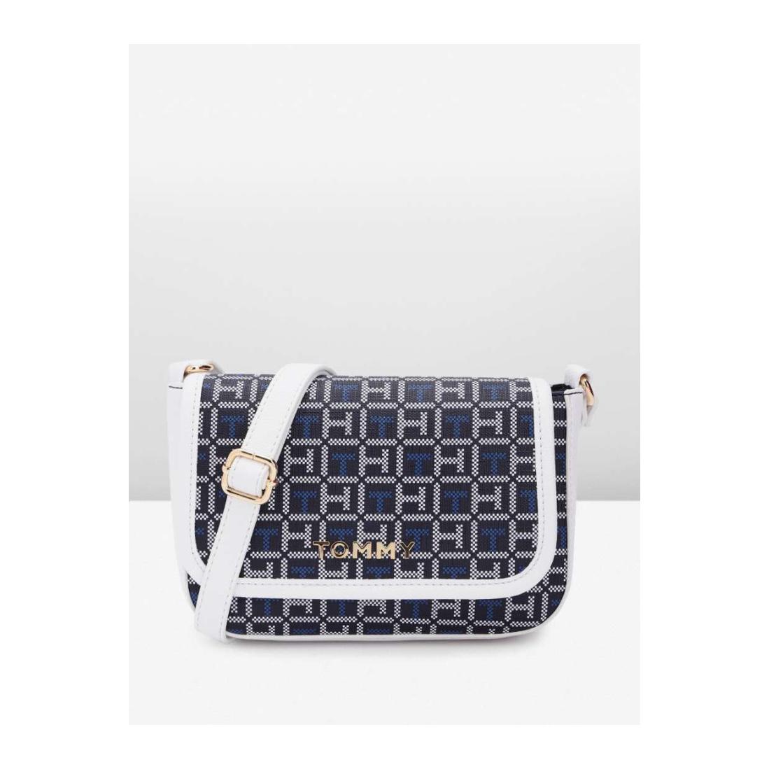 Tommy Hilfiger Brand Logo Textured Sling Bag