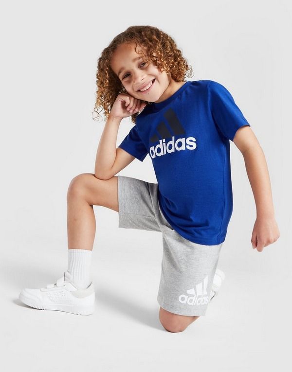 ADIDAS ESSENTIALS LOGO TEE AND SHORT SET