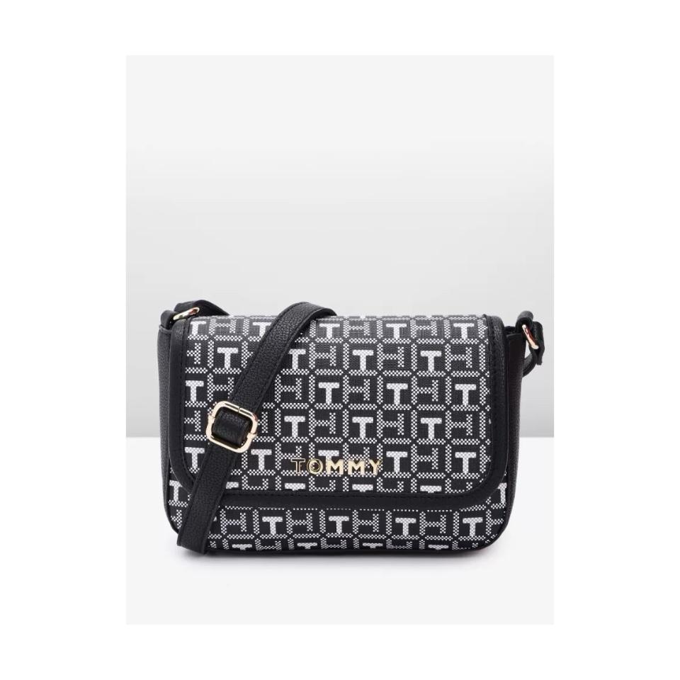 Tommy Hilfiger Brand Logo Textured Sling Bag