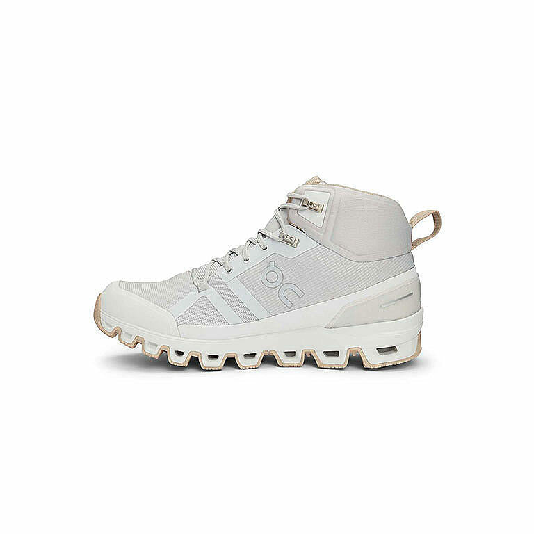 On Cloudrock Waterproof Glacier/Sand Running Shoes