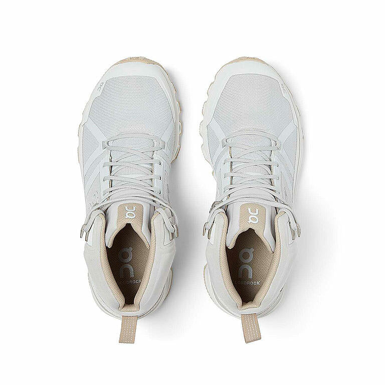 On Cloudrock Waterproof Glacier/Sand Running Shoes